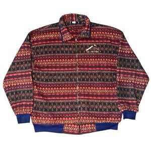 Vintage 1990s Artic Image Aztec Geometric Yellowstone Fleece Full Zip USA XL (K)